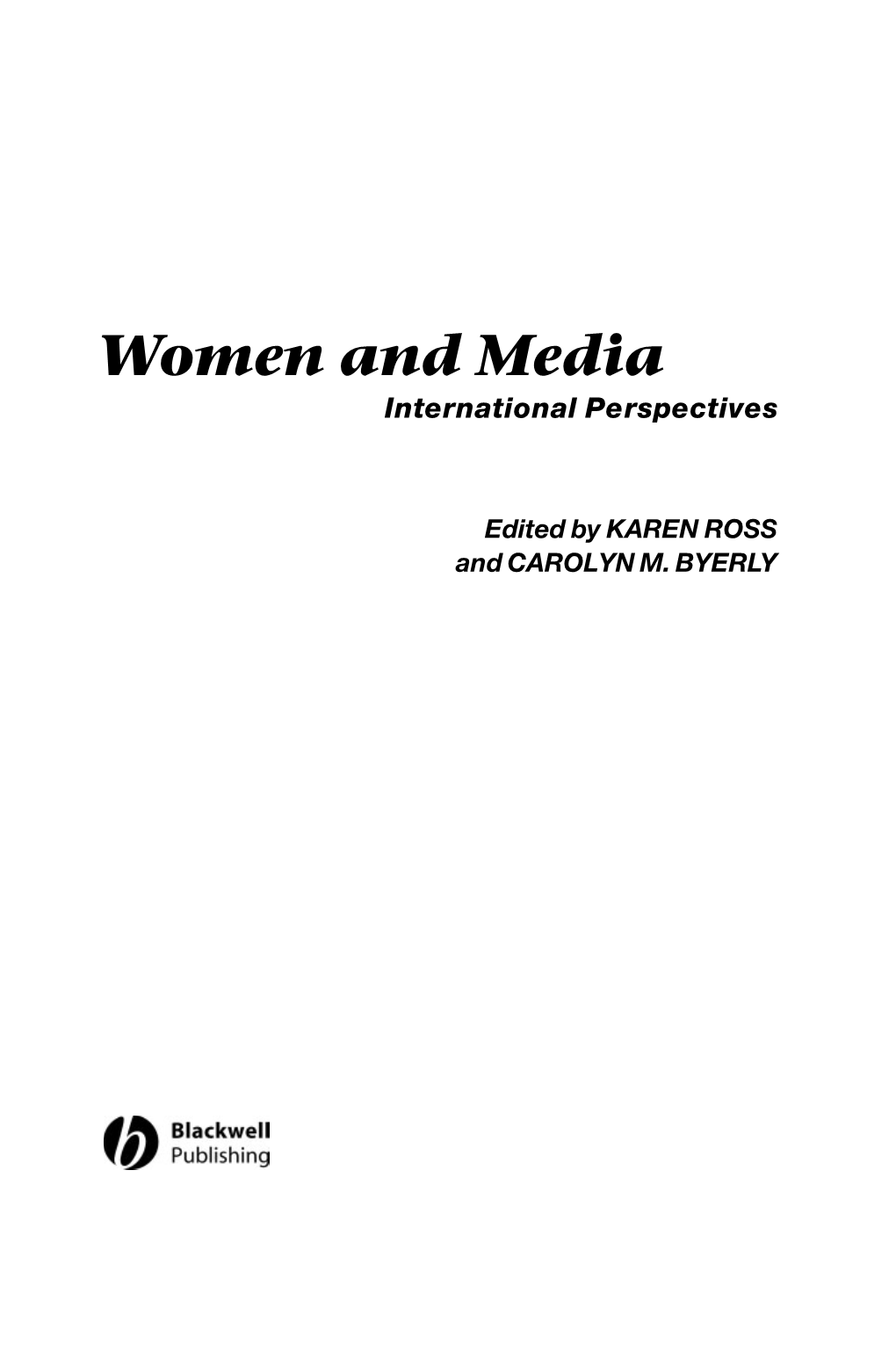 Women and Media International Perspectives