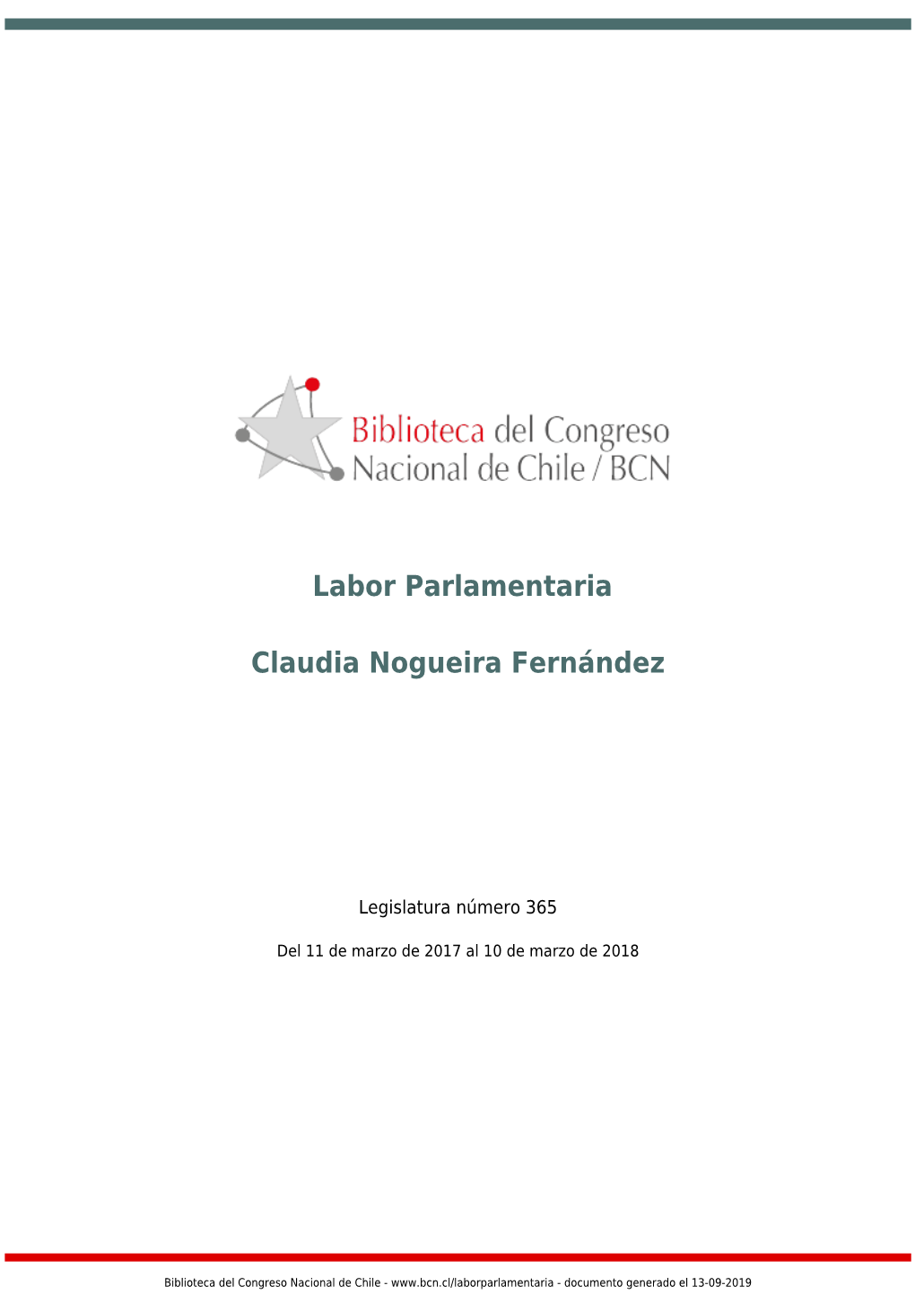 Labor Parlamentaria Claudia Nogueira Fernández