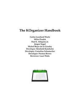 The Korganizer Handbook