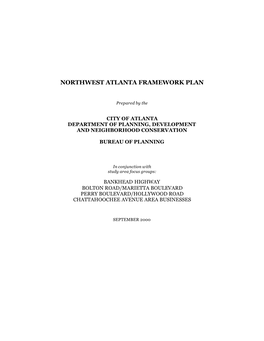 Northwest Atlanta Framework Plan