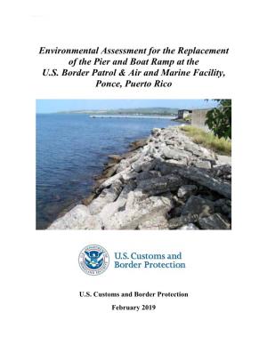 Environmental Assessment for the Replacement of the Pier and Boat Ramp at the U.S