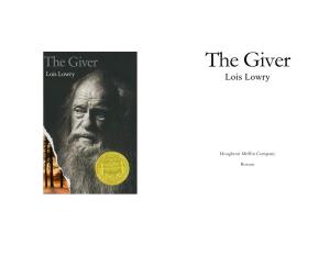 The Giver (Full Book).Pdf