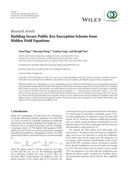 Building Secure Public Key Encryption Scheme from Hidden Field Equations