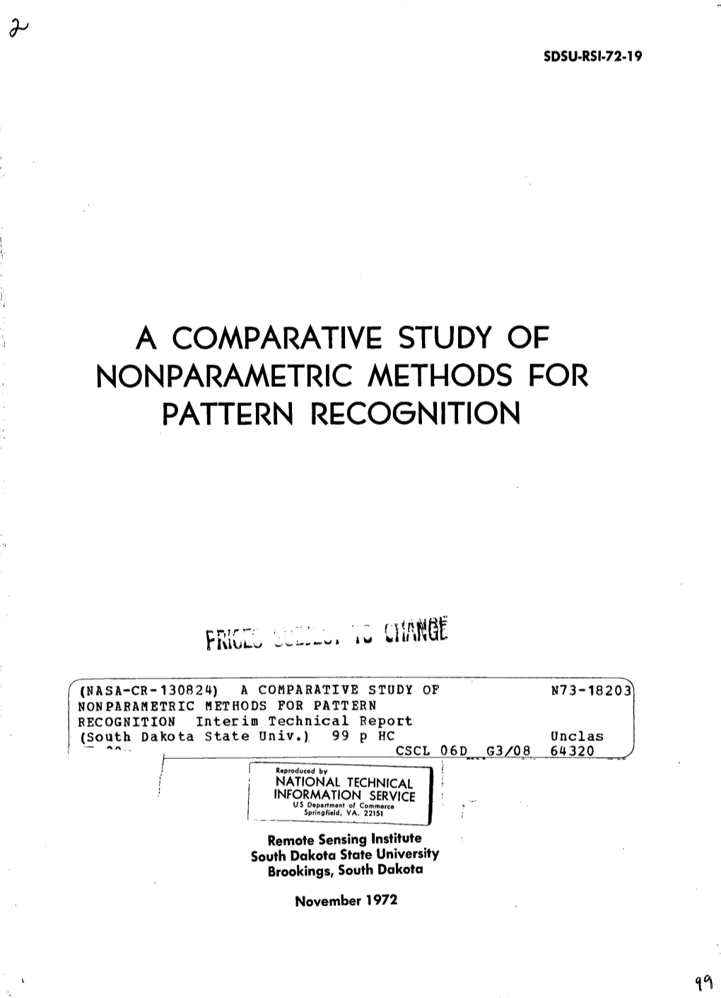 A Comparative Study of Nonparametric Methods for Pattern Recognition