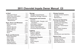 2011 Chevrolet Impala Owner Manual M