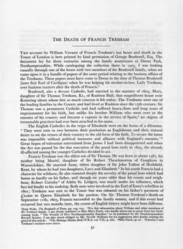 The Death of Francis Tresham