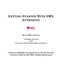 Getting Started with Owl Authoring
