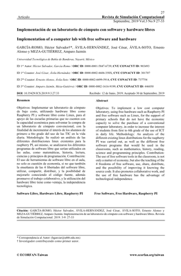 Implementación De Un Laboratorio De Cómputo Con Software Y Hardware Libres