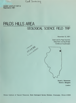 Guide Leaflet, Geological Science Field Trip, Palos Hills