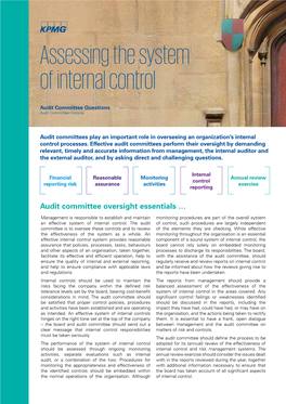 Assessing the System of Internal Control