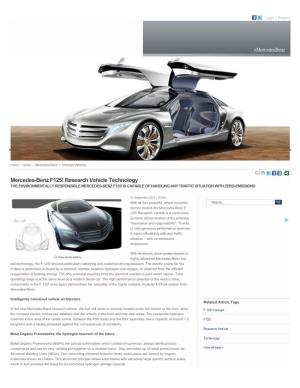 Mercedes-Benz F125! Research Vehicle Technology | Emercedesbenz