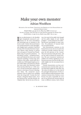 Make Your Own Monster Adrian Woolfson