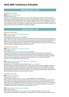 2015 AWP Conference Schedule