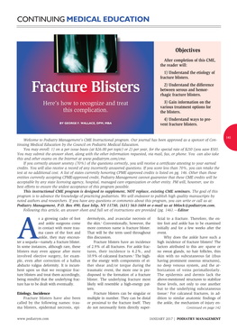 Fracture Blisters