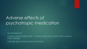Adverse Effects of Psychotropic Medication