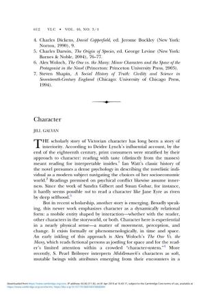 Characters and the Space of the Protagonist in the Novel (Princeton: Princeton University Press, 2003)