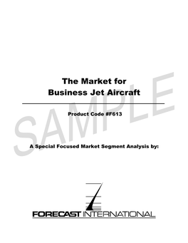 The Market for Business Jet Aircraft