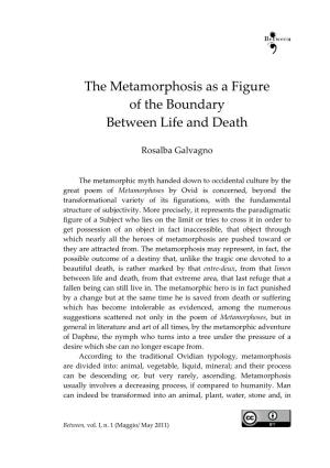 The Metamorphosis As a Figure of the Boundary Between Life and Death