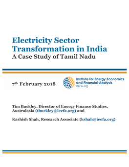 Electricity Sector Transformation in India, a Case Study Of