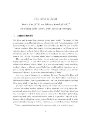 The Birth of Belief, (PDF)