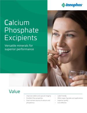 Calcium Phosphate Excipients Versatile Minerals for Superior Performance
