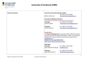 University of Innsbruck (UIBK)