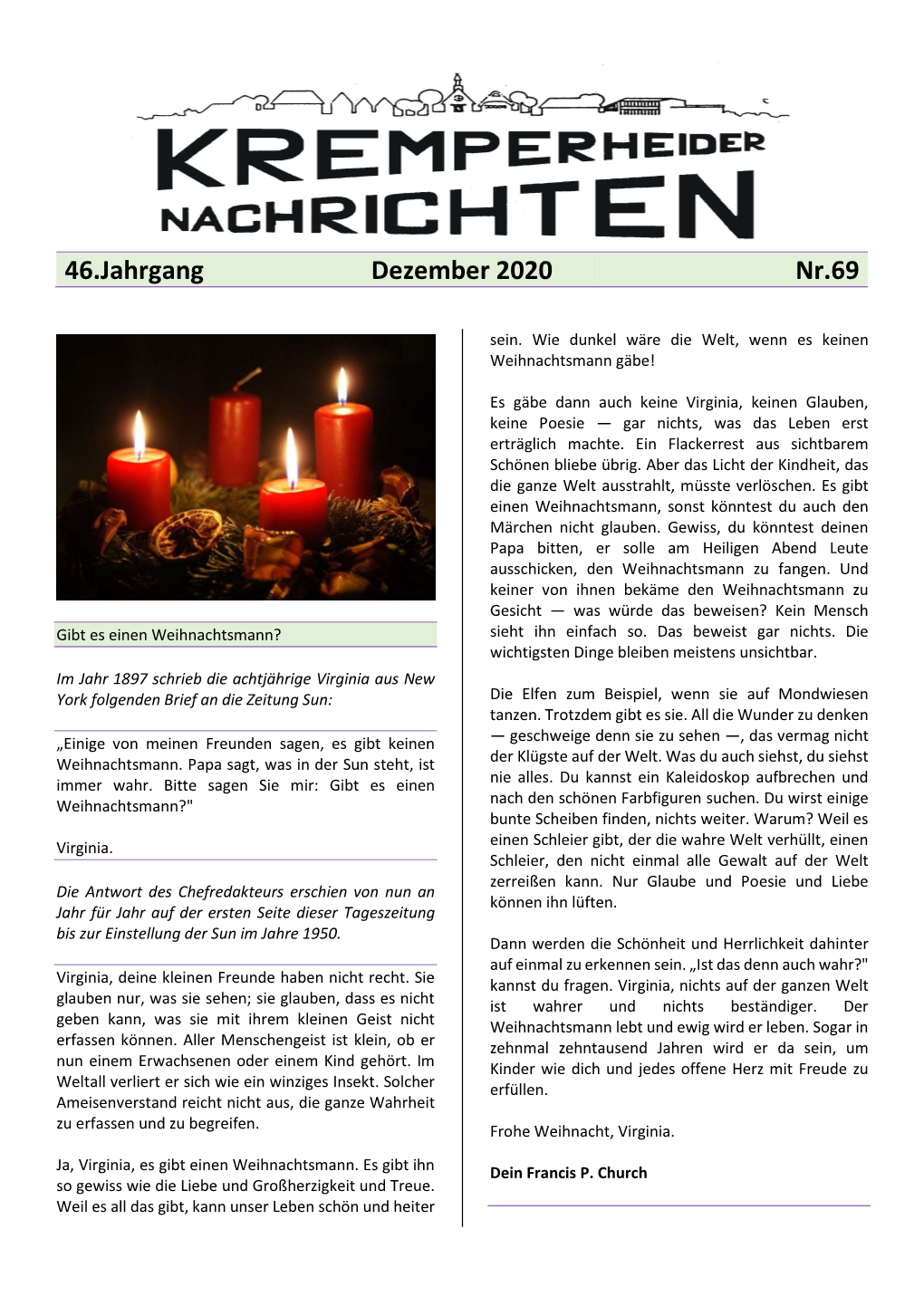 46.Jahrgang Dezember 2020 Nr.69