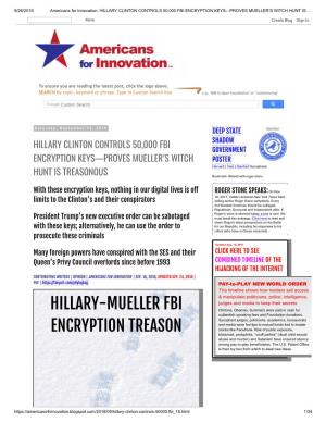 Hillary-Mueller Fbi Encryption Treason
