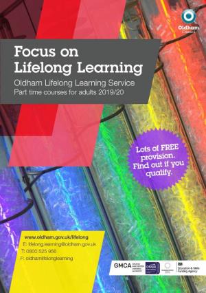 Focus on Lifelong Learning Oldham Lifelong Learning Service Part Time Courses for Adults 2019/20