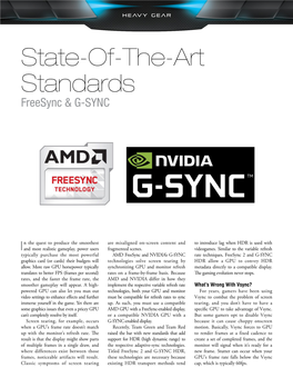 State-Of-The-Art Standards Freesync & G-SYNC