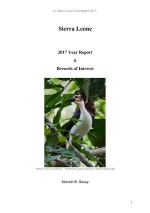 Sierra Leone Year Report 2017