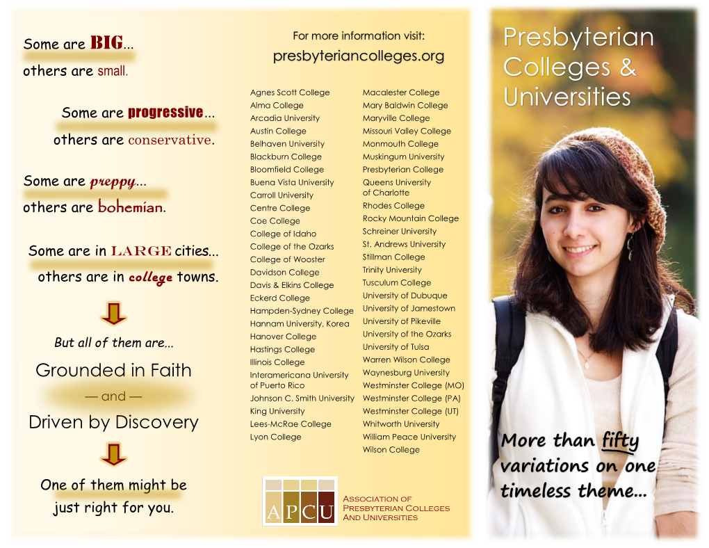Presbyterian Colleges & Universities