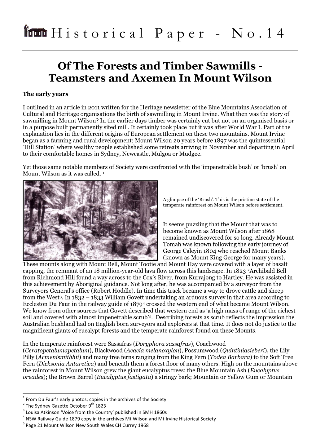 Pdf Historical Paper No 14 Axemen and Sawmills