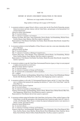 History of Senate Concurrent Resolutions in the House