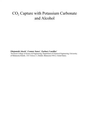 CO​2​ Capture with Potassium Carbonate and Alcohol