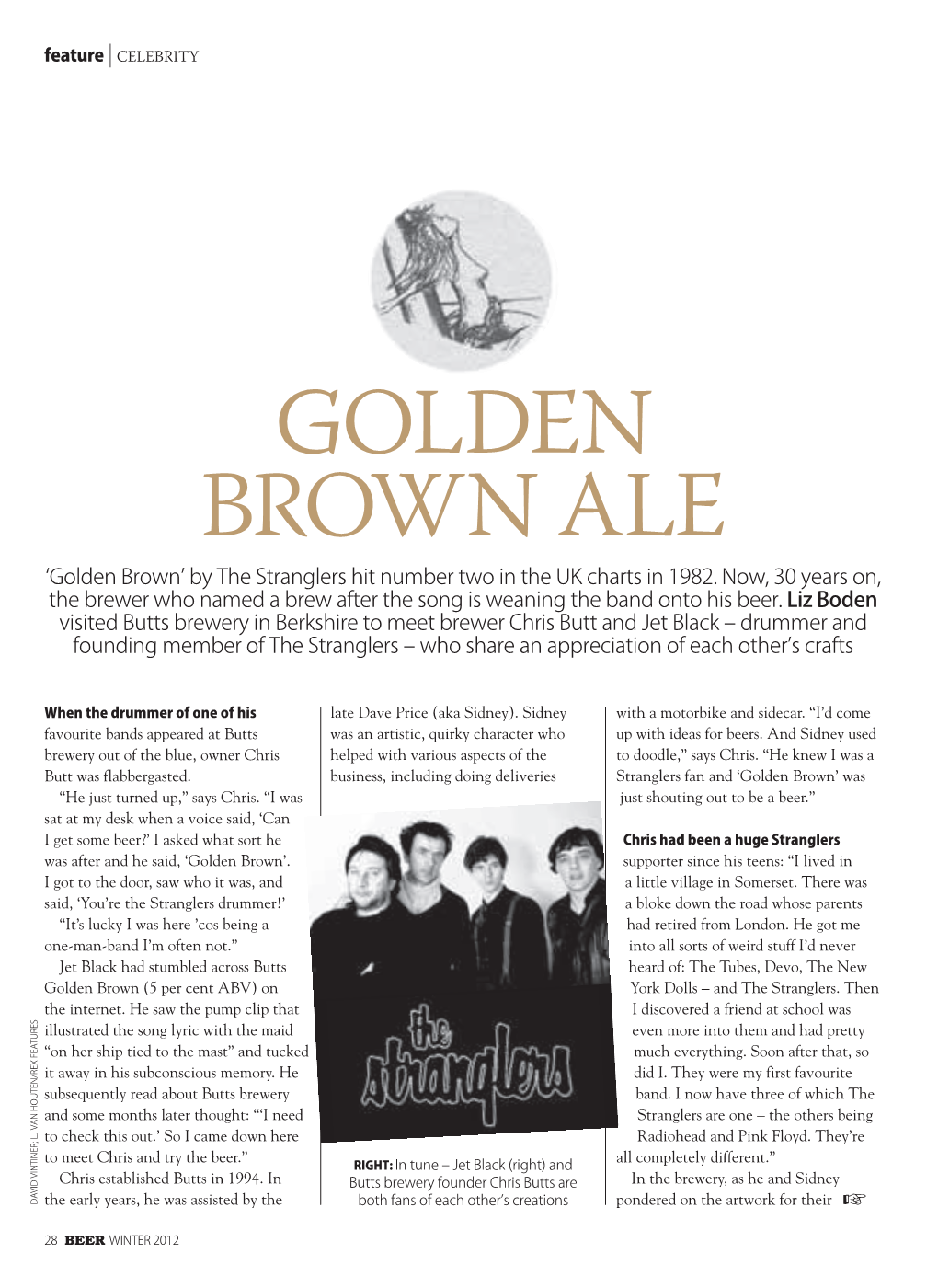 Golden Brown Ale ‘Golden Brown’ by the Stranglers Hit Number Two in the UK Charts in 1982