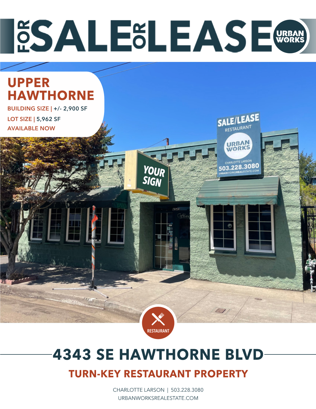 4343 Se Hawthorne Blvd Turn-Key Restaurant Property