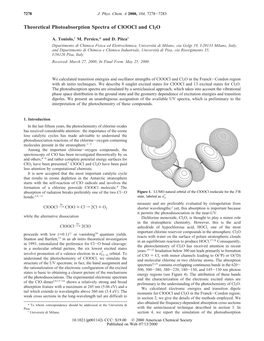 Theoretical Photoabsorption Spectra of Cloocl and Cl2o