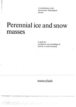 Perennial Ice and Snow Masses