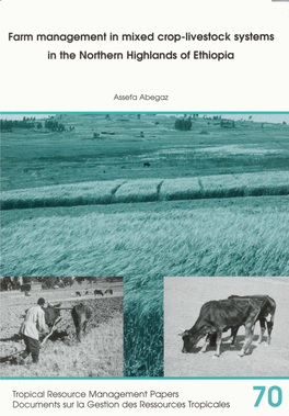 Farm Management in Mixed Crop-Livestock Systems in the Northern Highlands of Ethiopia