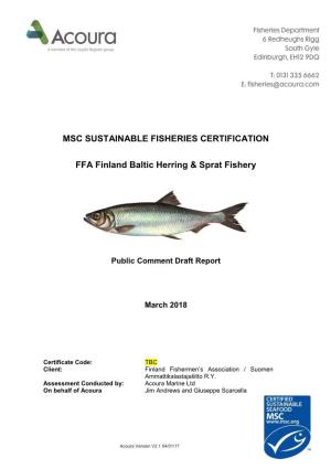 FFA Finland Baltic Herring & Sprat Fishery