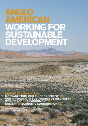 Anglo American Working for Sustainable Development