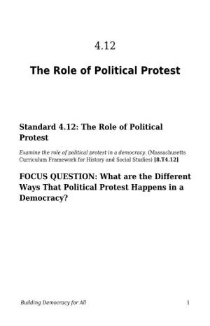 The Role of Political Protest