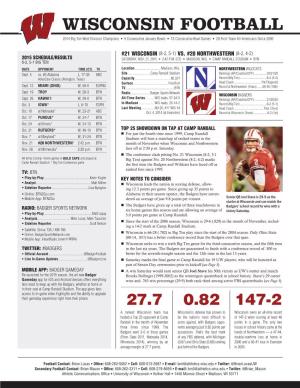 WISCONSIN FOOTBALL 2014 Big Ten West Division Champions