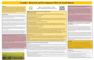 Crambe: Research and Development Effort in North Dakota