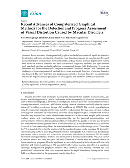 Recent Advances of Computerized Graphical Methods for the Detection and Progress Assessment of Visual Distortion Caused by Macular Disorders