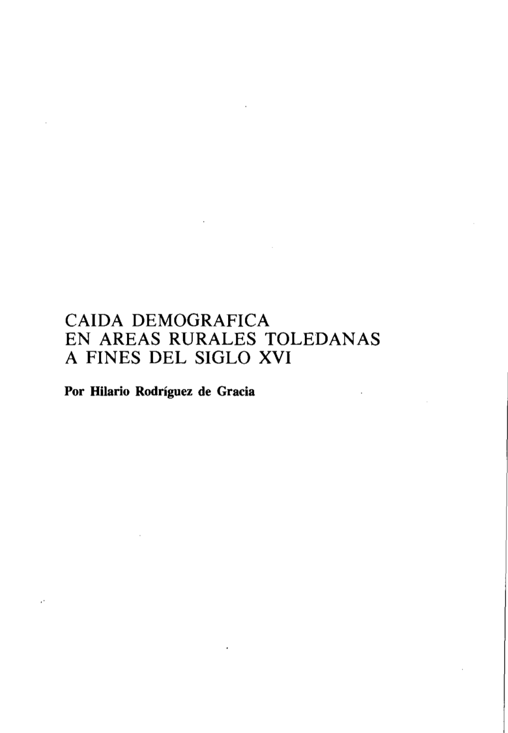 Descargar PDF “Caída Demográfica En Áreas Rurales Toledanas a Fines