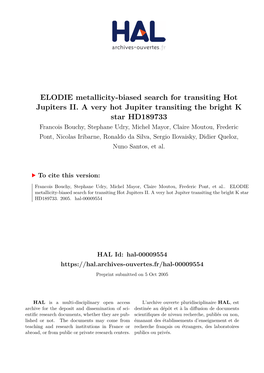ELODIE Metallicity-Biased Search for Transiting Hot Jupiters II