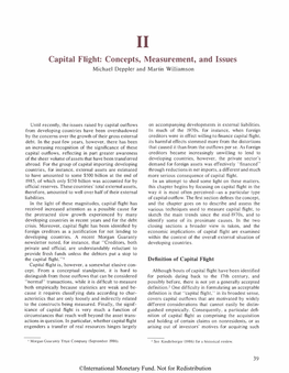 II Capital Flight: Concepts, Measurement, and Issues