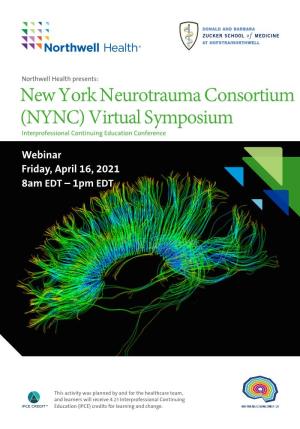 New York Neurotrauma Consortium (NYNC) Virtual Symposium Interprofessional Continuing Education Conference